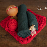 Christmas Newborn Photography Props, Newborn Merino Wool Blanket, Newborn Posing Pillow, Newborn Christmas Outfit, Newborn Fabric Backdrop
