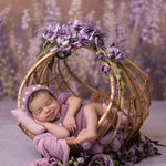 Newborn Knitted Romper for Girl with Bonnet & Wrap,Newborn Romper Girl,Newborn Girl Outfit,Newborn Photography Props,Newborn Photo Props Set