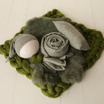 Green Newborn Photography Props, Newborn Merino Wool Blanket, Newborn Posing Fabric, Newborn Posing Pillow, Newborn Sleep Hat, Newborn Wrap