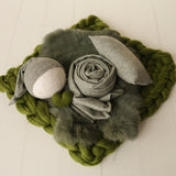 Green Newborn Photography Props, Newborn Merino Wool Blanket, Newborn Posing Fabric, Newborn Posing Pillow, Newborn Sleep Hat, Newborn Wrap