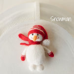 Knitted Newborn Christmas Toy, Newborn Santa Claus Toy, Newborn Snowman Toy, Knitted Newborn Photography Prop,Newborn Knitted Christmas Prop