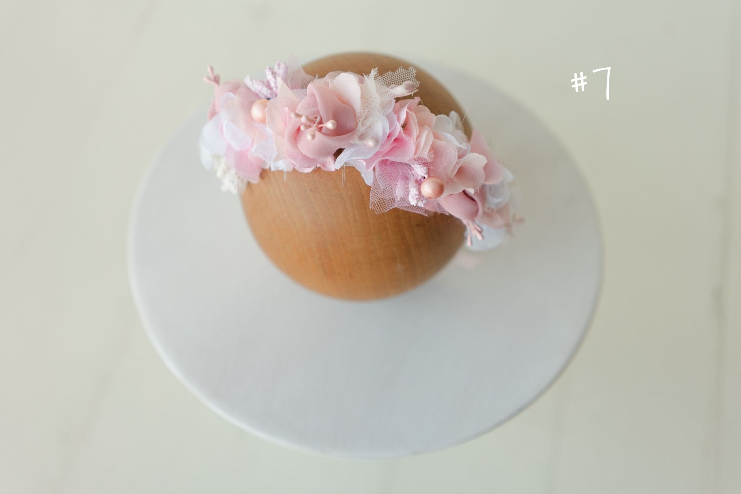 Newborn Flower Crown, Newborn Girl Headband, Newborn Photography Props, Flower Newborn Headband for Girl, Newborn Photography Headband