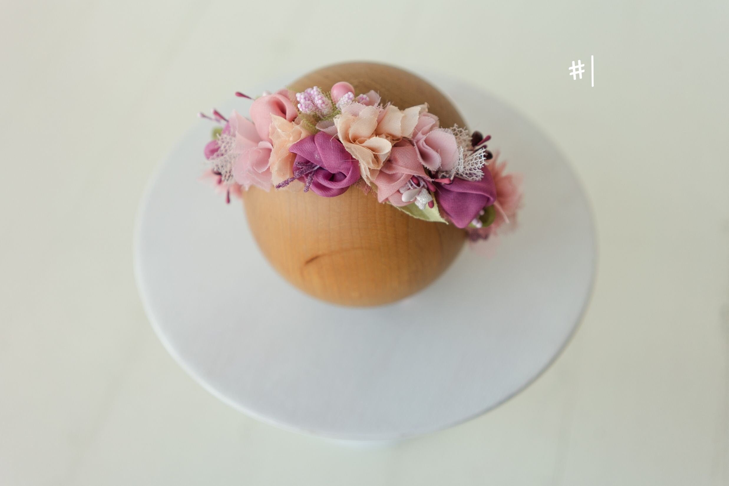 Newborn Flower Crown, Newborn Girl Headband, Newborn Photography Props, Flower Newborn Headband for Girl, Newborn Photography Headband