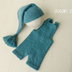 Newborn Alpaca Outfit Set, Newborn Knitted Outfit, Newborn Sleep hat, Newborn Overalls, Newborn Teddy Bear, Newborn Photography Props Outfit