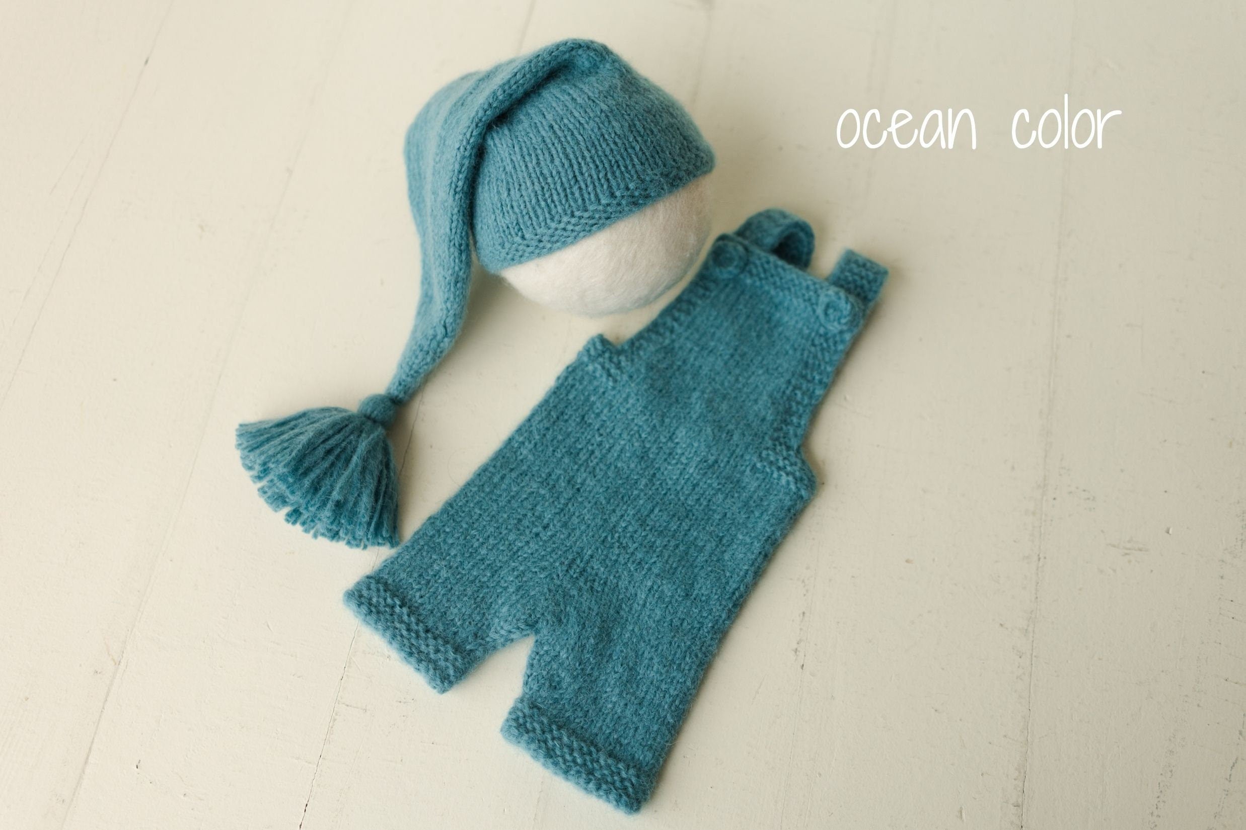 Newborn Alpaca Outfit Set, Newborn Knitted Outfit, Newborn Sleep hat, Newborn Overalls, Newborn Teddy Bear, Newborn Photography Props Outfit