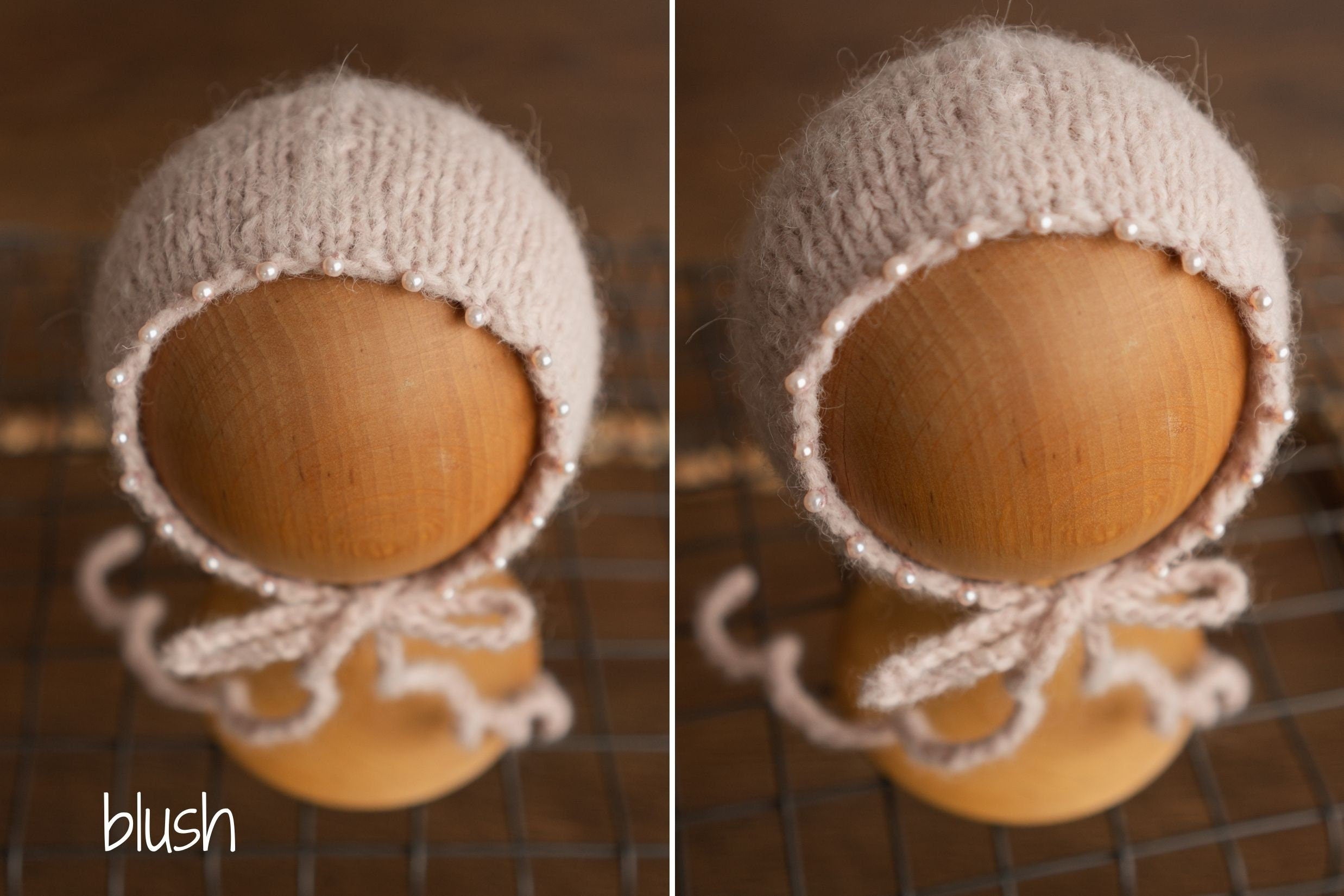 Newborn Knitted Bonnet with Pearl, Newborn Girl Bonnet, Newborn props set, Newborn Photography Props, Newborn girl coming home outfit