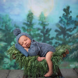 Newborn Romper Outfit with Pom Pom Hat, Newborn Boy Coming Home Outfit, Newborn Girl Romper,Newborn Knitted Outfit,Newborn Photography props