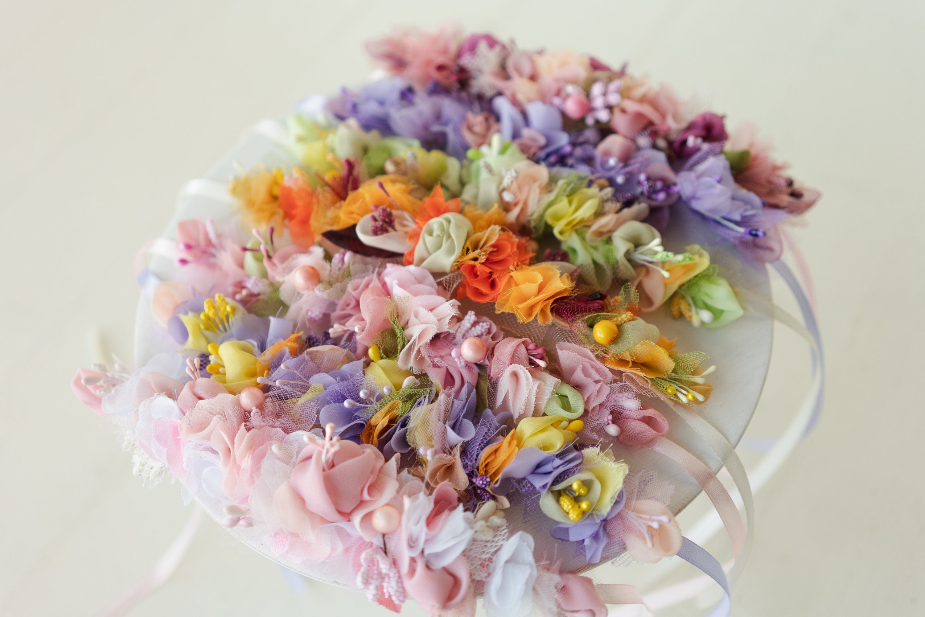 Newborn Flower Crown, Newborn Girl Headband, Newborn Photography Props, Flower Newborn Headband for Girl, Newborn Photography Headband