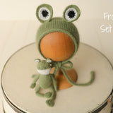 Newborn Animal Hat with Toy, Newborn Knitted Outfit, Newborn Animal Outfit, Newborn Photography Props, Newborn Giraffe Outfit, Newborn Panda