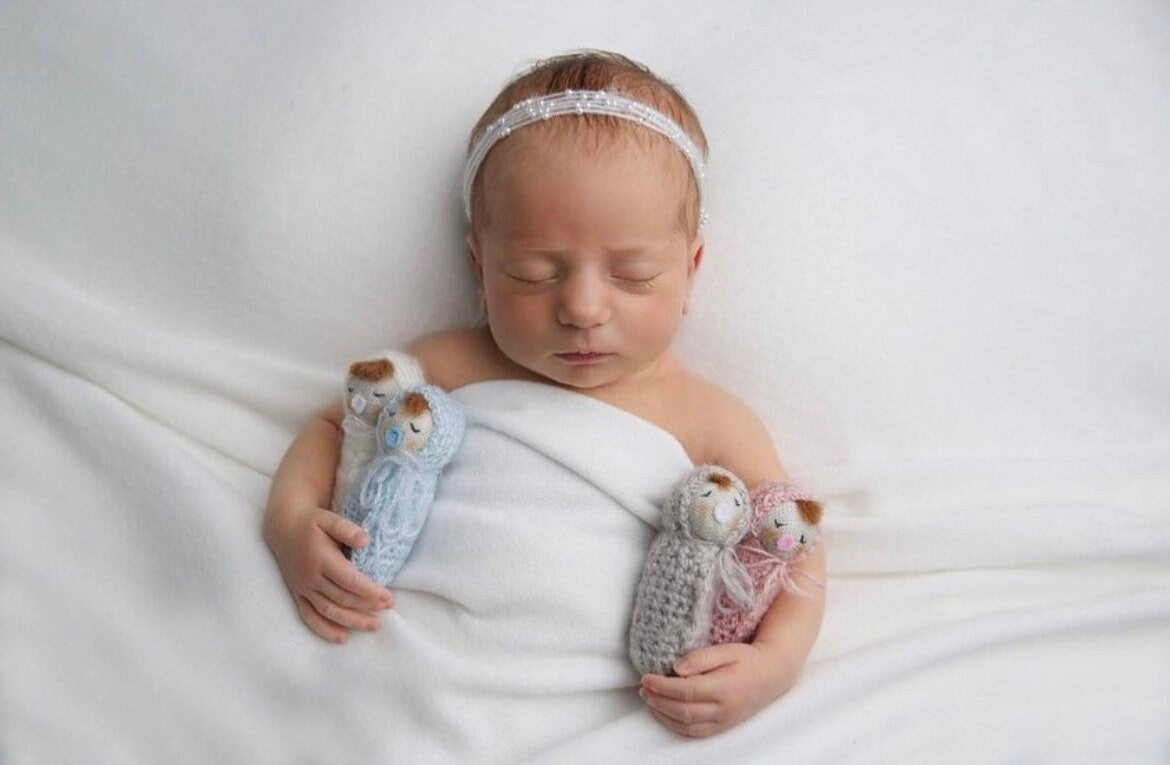 Newborn Baby Doll Toy,Newborn Photography Props,Newborn Knitted Toy,Small Knitted Doll Girl,Newborn Toy Props,Newborn Girl Small Doll Toy