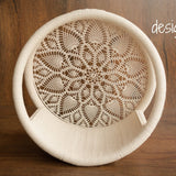 Newborn Dream Catcher Photography Props, Newborn Photography Prop Boho, Newborn Basket Prop, Baby Ring Basket Photo Prop, Macrame Photo Prop