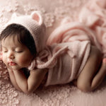 Newborn Teddy Bear Hat and Knitted Wrap Set, Newborn Knitted Outfit,Newborn Photography Props,Newborn Knitted Wrap,Newborn Bear Hat Prop