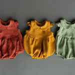 Baby Girl Linen Romper, Baby Linen Outfit for Girl, Girl Linen Boho Dress, Newborn Girl Coming Home outfit, Newborn Photography Outfit Girl