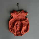 Baby Girl Linen Romper, Baby Linen Outfit for Girl, Girl Linen Boho Dress, Newborn Girl Coming Home outfit, Newborn Photography Outfit Girl