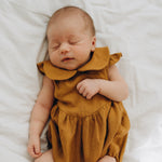 Baby Girl Linen Romper, Baby Linen Outfit for Girl, Girl Linen Boho Dress, Newborn Girl Coming Home outfit, Newborn Photography Outfit Girl