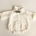 Baby Boy Linen Shirt, Baby Linen Outfit for Boy, Linen Unisex Baby Clothing, Newborn Boy Coming Home outfit, Newborn Photography Outfit Boy