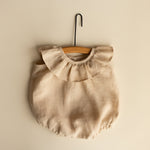 Baby Girl Linen Romper, Baby Linen Outfit for Girl, Girl Linen Boho Dress, Newborn Girl Coming Home outfit, Newborn Photography Outfit Girl