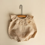 Baby Girl Linen Romper, Baby Linen Outfit for Girl, Girl Linen Boho Dress, Newborn Girl Coming Home outfit, Newborn Photography Outfit Girl