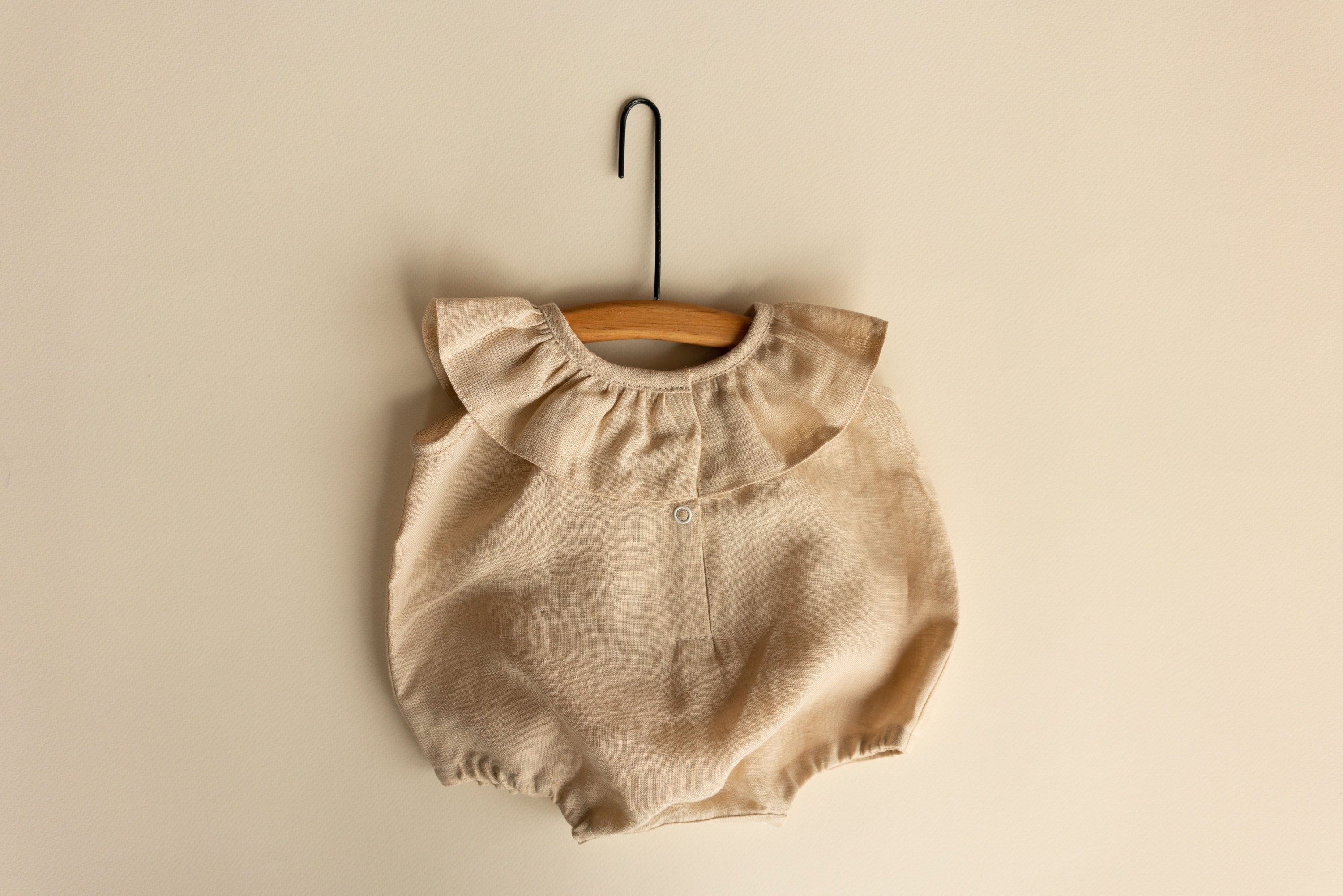 Baby Girl Linen Romper, Baby Linen Outfit for Girl, Girl Linen Boho Dress, Newborn Girl Coming Home outfit, Newborn Photography Outfit Girl