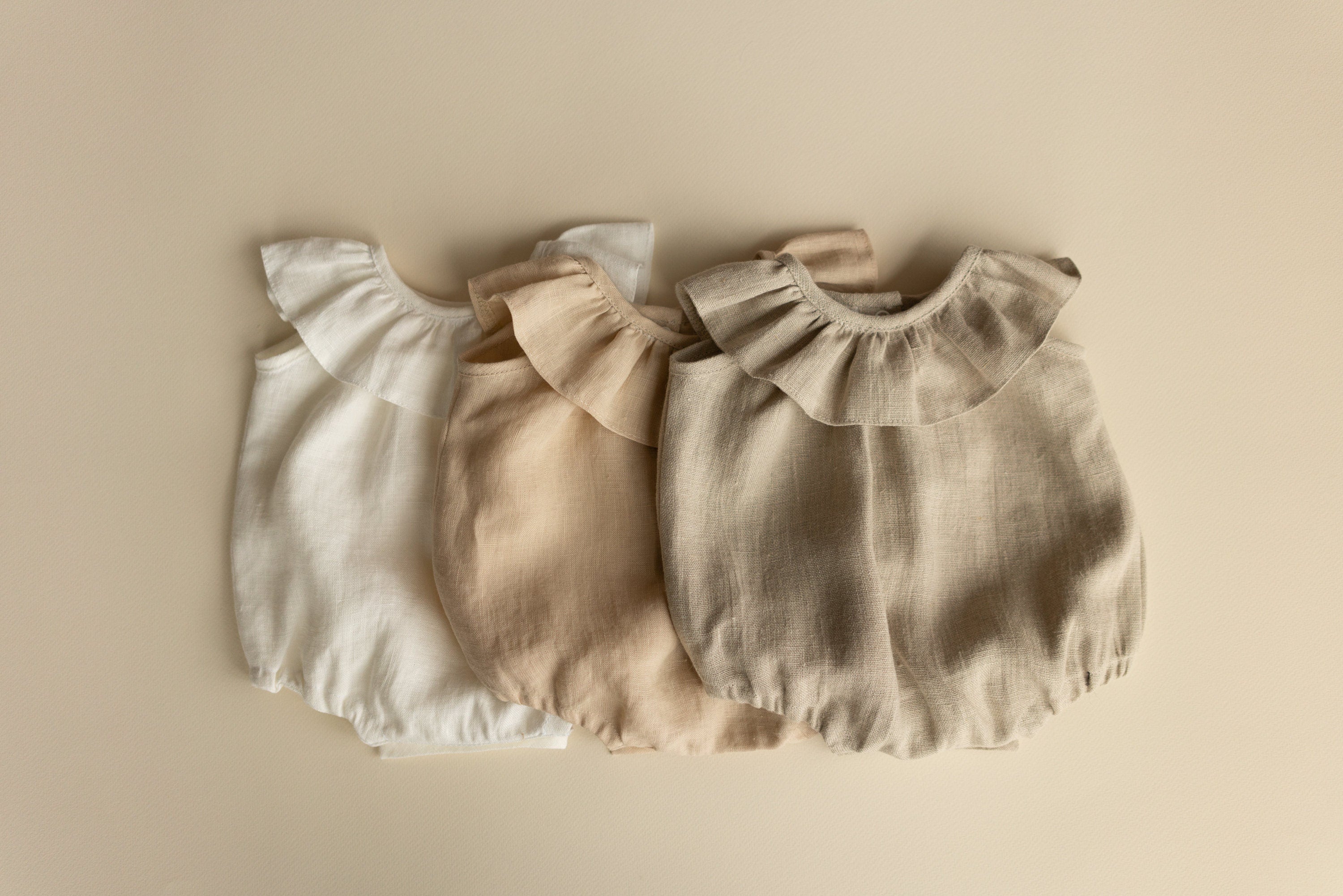 Baby Girl Linen Romper, Baby Linen Outfit for Girl, Girl Linen Boho Dress, Newborn Girl Coming Home outfit, Newborn Photography Outfit Girl