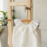 Baby Girl Linen Romper, Baby Linen Outfit for Girl, Girl Linen Boho Dress, Newborn Girl Coming Home outfit, Newborn Photography Outfit Girl