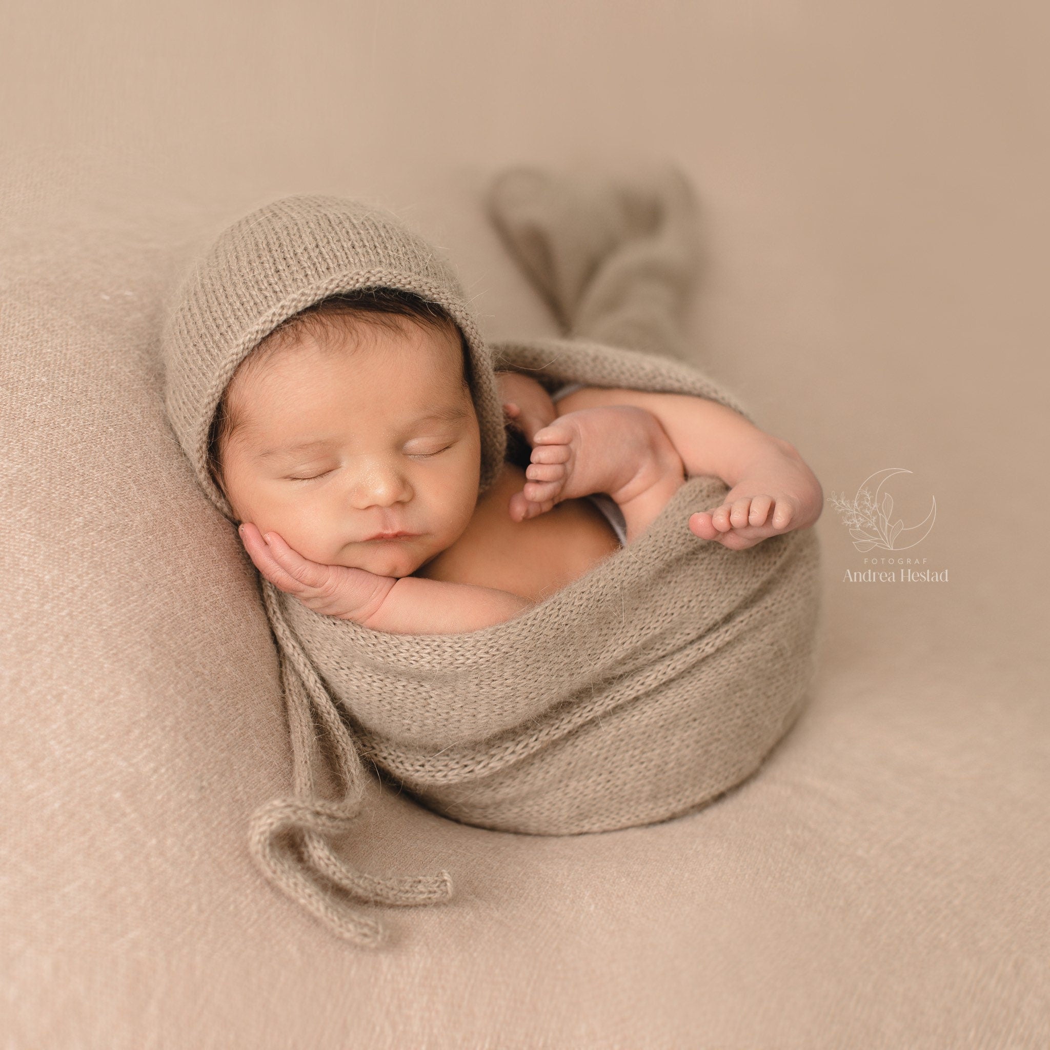 Newborn Knitted Wrap & Bonnet Prop Set, Newborn Knitted Outfit, Newborn Photography Props, Knit Newborn Bonnet, Baby Props for Photography,