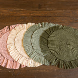 Round Macrame Newborn Rug, Newborn Photography props, Macrame Newborn Props, Newborn Knit Blanket, Natural Macrame Cord Mat Photo Prop