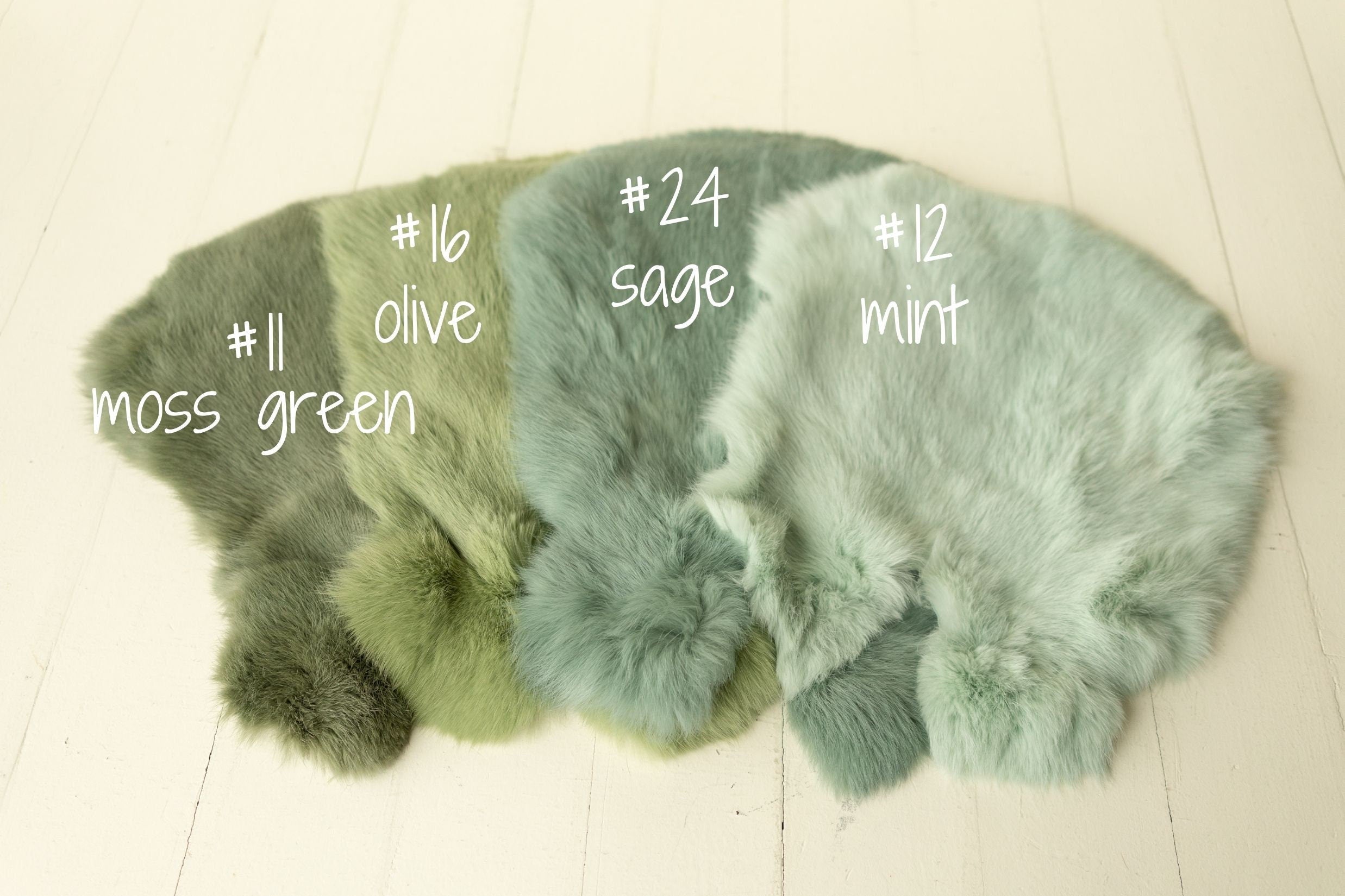Fluffy rabbit fur baby rug – basket filler and floor layer for newborn photos