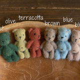 Newborn Knitted Teddy Bear and Bunny Photography Props, Baby Bear Crochet Toy, Newborn Photography Prop, Newborn Knitted Toy Bunny and Bear