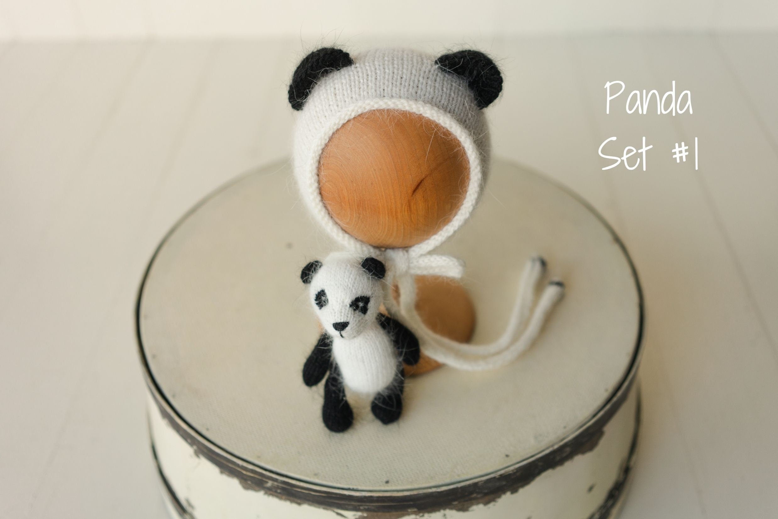 Newborn Animal Hat with Toy, Newborn Knitted Outfit, Newborn Animal Outfit, Newborn Photography Props, Newborn Giraffe Outfit, Newborn Panda