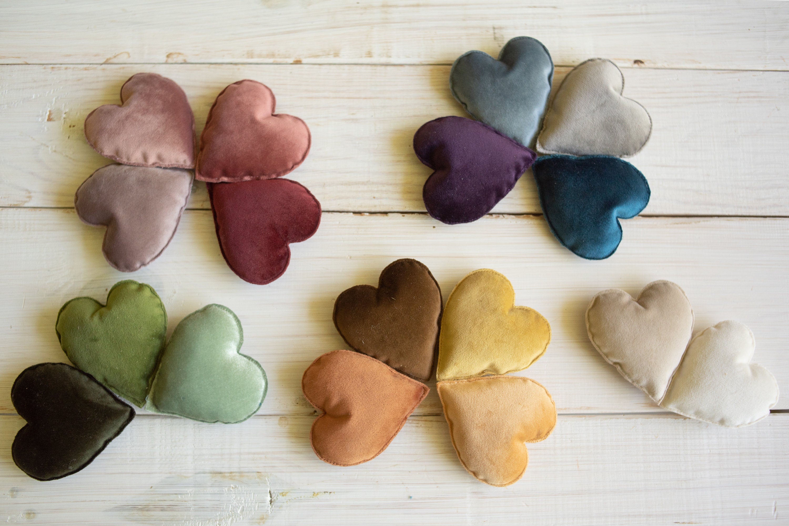 Newborn Velvet Heart Toys, Newborn Heart Decor, Newborn Photography Props Set ,Newborn Photo Props, Newborn Heart Photo Props, Velvet Props