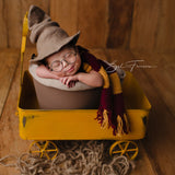 Newborn Wizard Outfit, Newborn Wizard Hat, Newborn Witch Hat, Newborn Felted Photo Prop, Newborn Photography Prop, Newborn Knitted Scarf