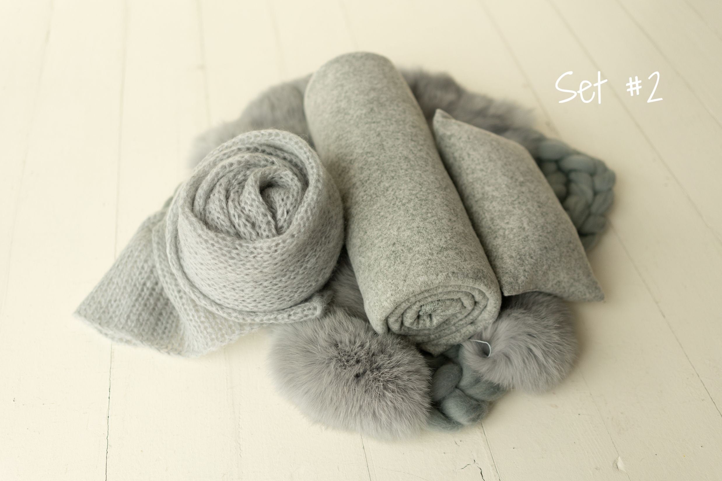 Gray Newborn Photography Props Set, Newborn Posing Fabric,Newborn Bean Bag Fabric Backdrop,Newborn Merino Wool Blanket,Newborn Pillow Prop