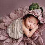 Baby Flower Felt Hat, Flower Newborn Merino Wool Felted Rug Set with Felted Hat for Girl, Newborn Photography props,Newborn Felted Props Set