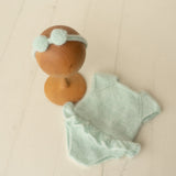 Newborn Knitted Romper for Girl, Newborn Headband, Newborn Romper Girl,Newborn Girl Outfit,Newborn Photography Props,Newborn Photo Props Set