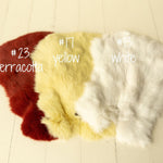Fluffy rabbit fur baby rug – basket filler and floor layer for newborn photos