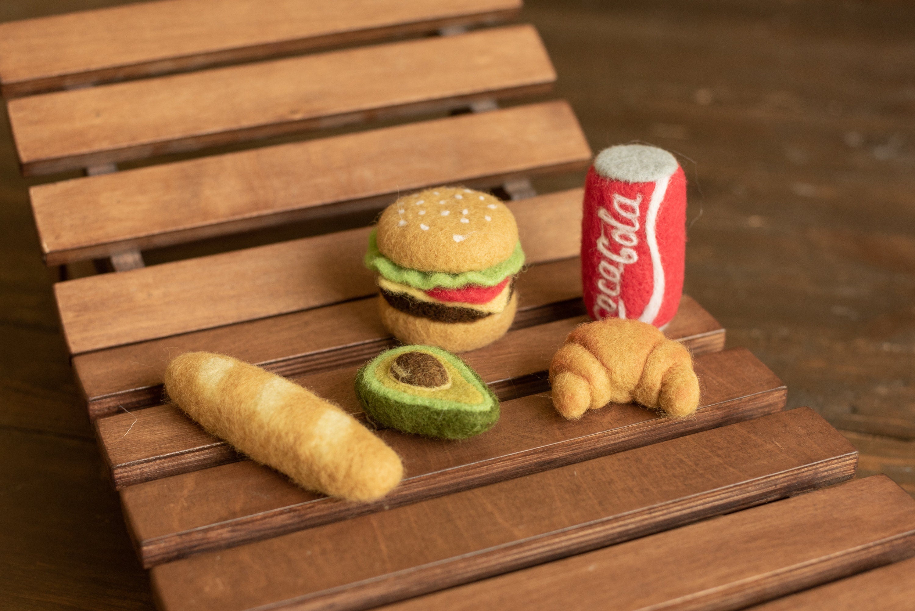 Newborn Felted Food Toys, Newborn Photography Felt Toy, Newborn Felted Toys, Newborn Photography Props, Felted Miniature Food Play Toys Baby