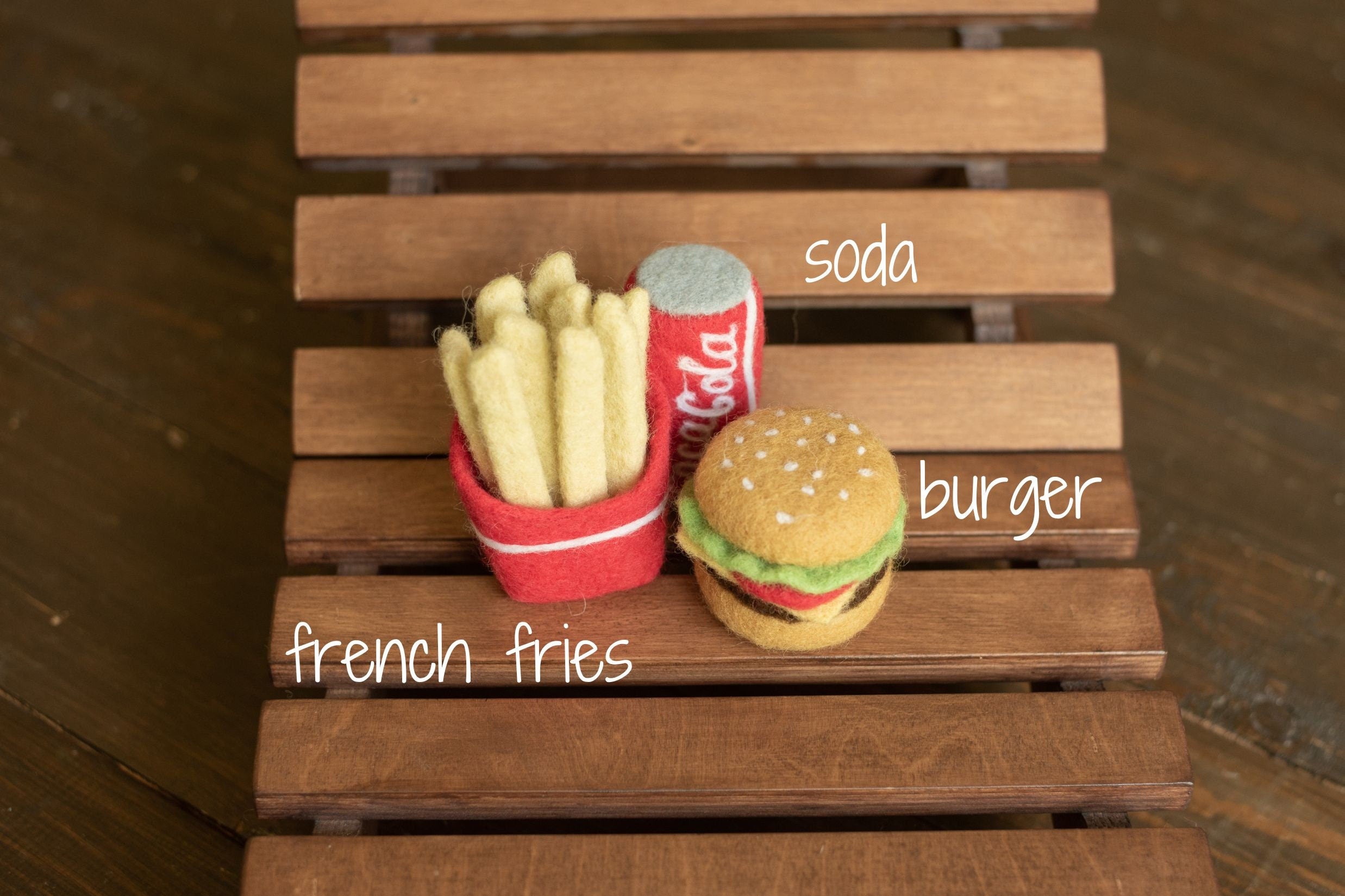 Newborn Felted Food Toys, Newborn Photography Felt Toy, Newborn Felted Toys, Newborn Photography Props, Felted Miniature Food Play Toys Baby