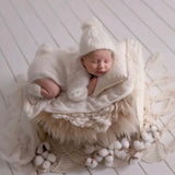 Newborn Cable Knitted Outfit, Newborn Coming Home Outfit,Newborn Cable Knit Hat,Newborn Knitted Outfit,Newborn Photography Props,Pom Pom Hat