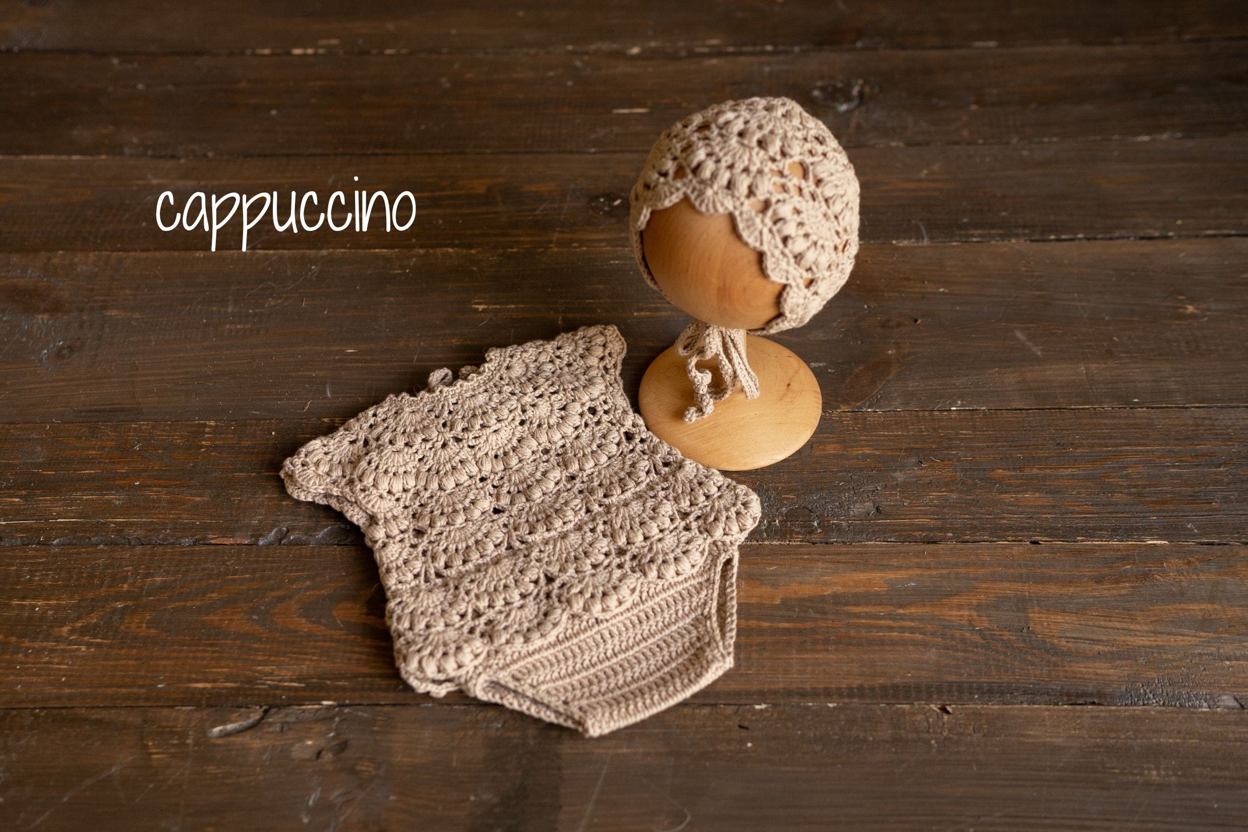 Newborn Crochet Romper and Bonnet for Girl, Newborn Knitted Outfit Girl, Newborn Girl Outfit, Newborn Girl Bonnet,Newborn Photography props