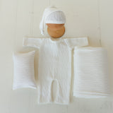 Newborn Fabric Overall, Newborn Coming Home Outfit, Newborn Posing Pillow, Newborn Photography Props Set, Newborn Posing Fabric Backdrop