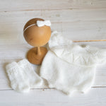 Newborn Knitted Headband for Girl, Newborn Girl Tieback Bow, Newborn Bow Headband, Newborn Girl Headband Bow, Newborn Photography Props
