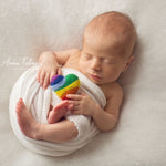 Rainbow Felted Heart Toy, Rainbow Felted Wool Headband, Newborn photography prop, Newborn Rainbow photo props, Newborn Rainbow Heart Props