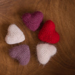 Newborn Knitted Heart Toys, Newborn Heart Decor, Newborn Photography Props Set ,Newborn Heart Props, Newborn Heart Photo Props, Wool Heart