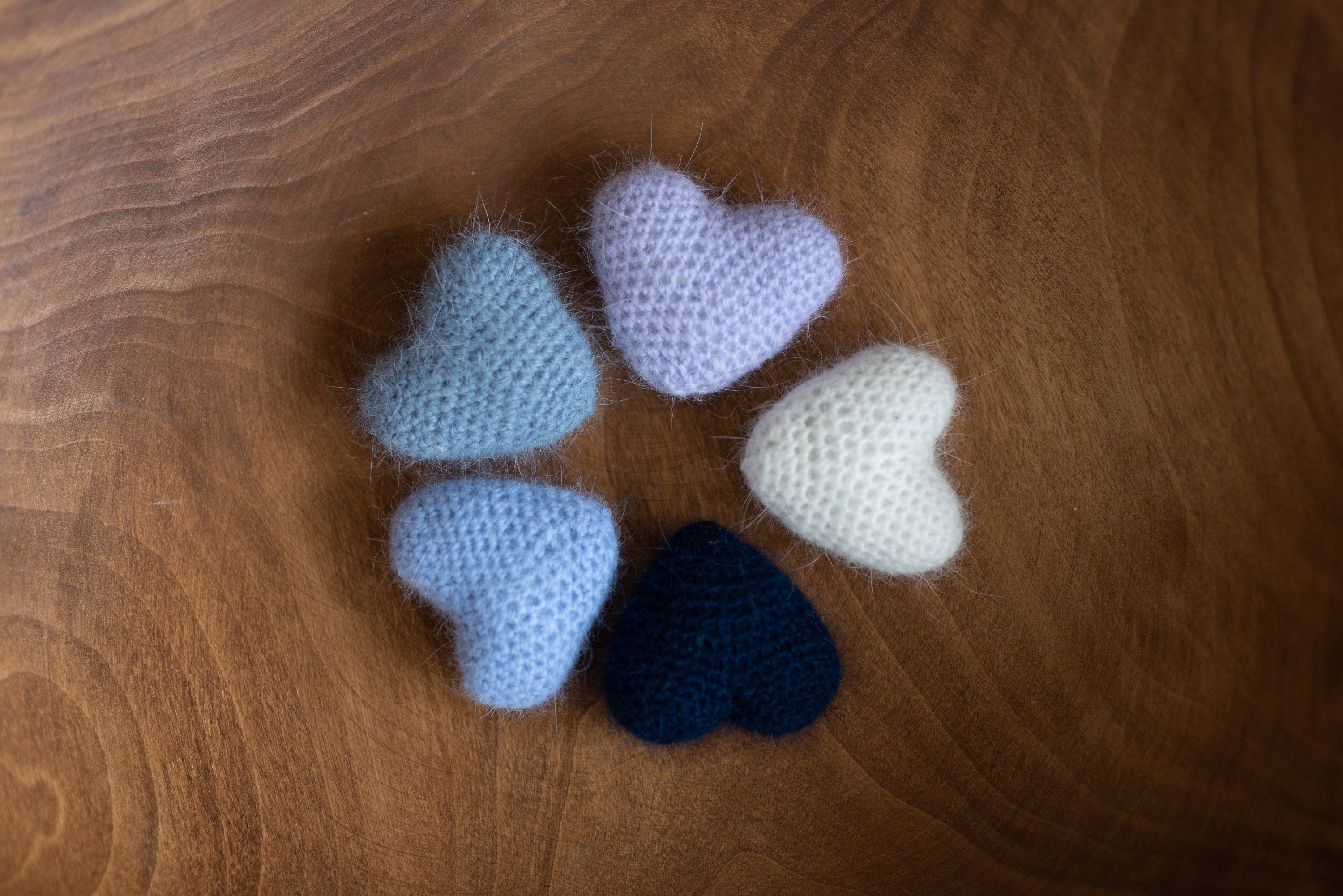 Newborn Knitted Heart Toys, Newborn Heart Decor, Newborn Photography Props Set ,Newborn Heart Props, Newborn Heart Photo Props, Wool Heart