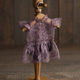 Newborn Lace Romper for Girl, Newborn Photography Props, Newborn Girl Romper, Newborn Coming Home Outfit for Girl, Rustic Baby Girl Romper