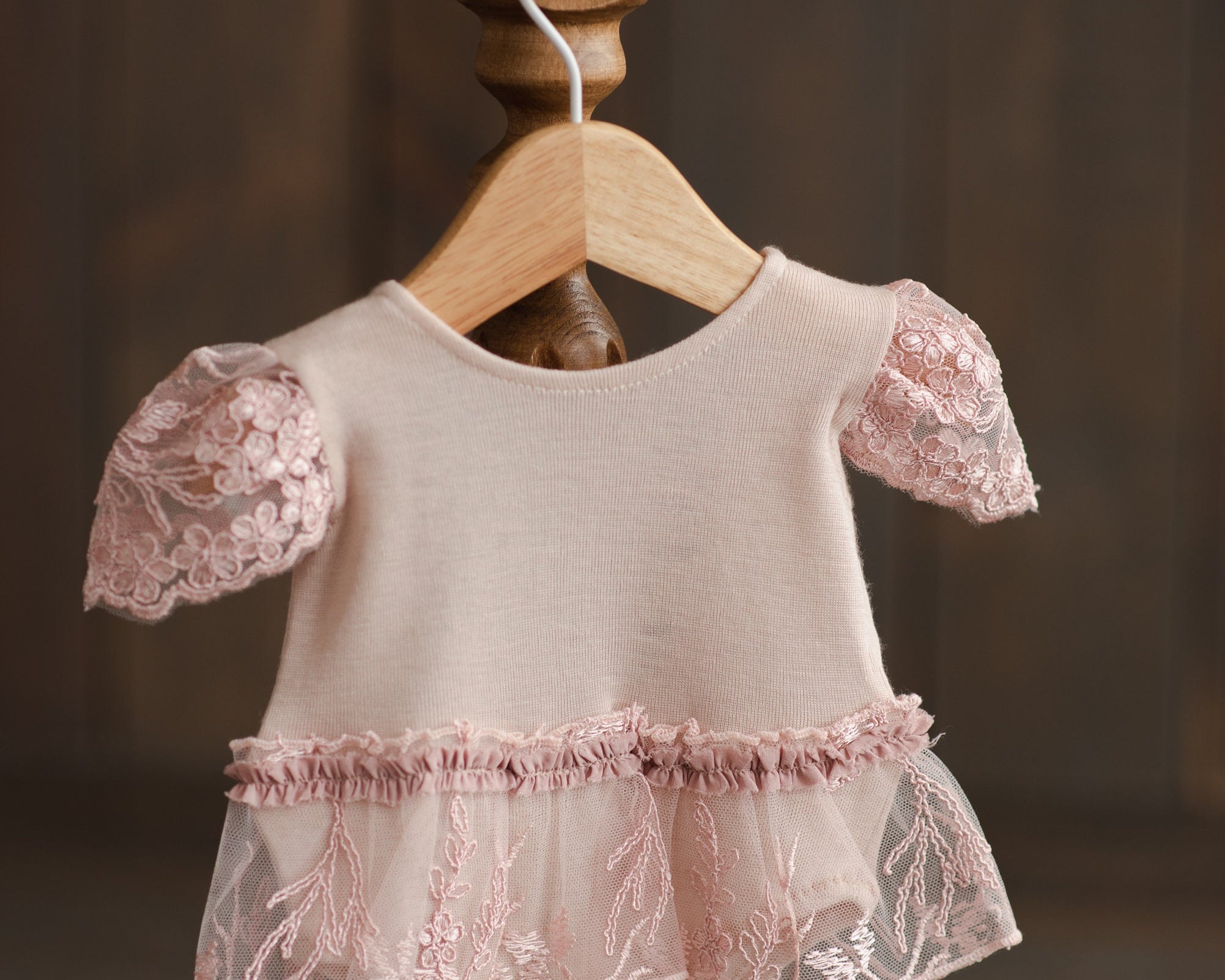 Newborn Romper for Girl, Girl Newborn Photography Props, Newborn Girl Romper, Newborn Coming Home Outfit for Girl, Rustic Baby Girl Romper