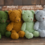 Boucle Knitted Teddy Bear Toy for Newborn Photography Prop, Newborn Knitted Teddy Bear Toy, Big Teddy Bear Toy for Baby, Newborn Bear Props