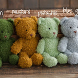 Boucle Knitted Teddy Bear Toy for Newborn Photography Prop, Newborn Knitted Teddy Bear Toy, Big Teddy Bear Toy for Baby, Newborn Bear Props