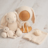 Angora Wool Knitted Baby Rabbit Hat – Newborn Bunny Outfit Prop